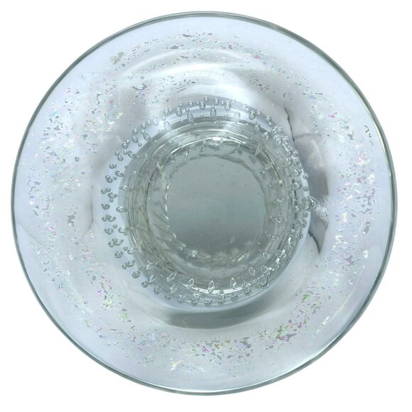 Viking Glass Mushroom Paperweight Mid Century Heavy Controlled Bubbles 4.5"x4.5" - Picture 4 of 8